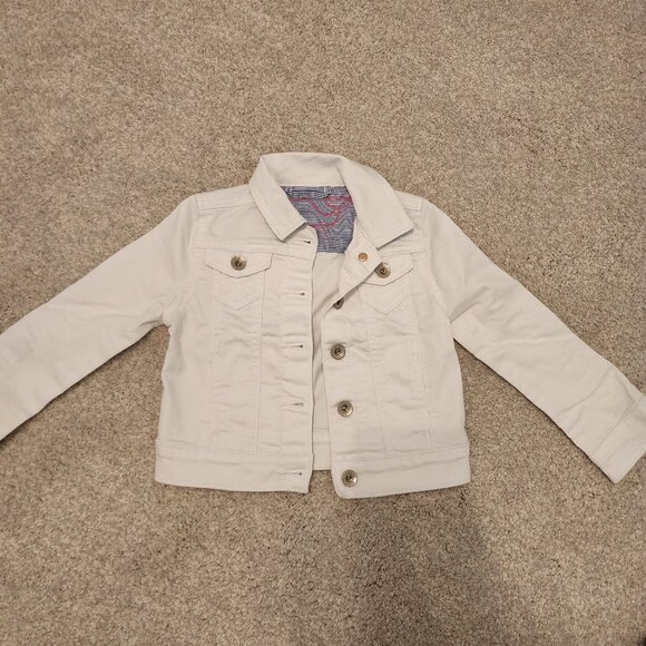 Vineyard Vines Toddler Girl White denim jacket Size 2T - Picture 1 of 2